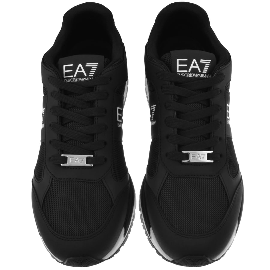 EA7 Emporio Armani Logo Trainers Black | Mainline Menswear us